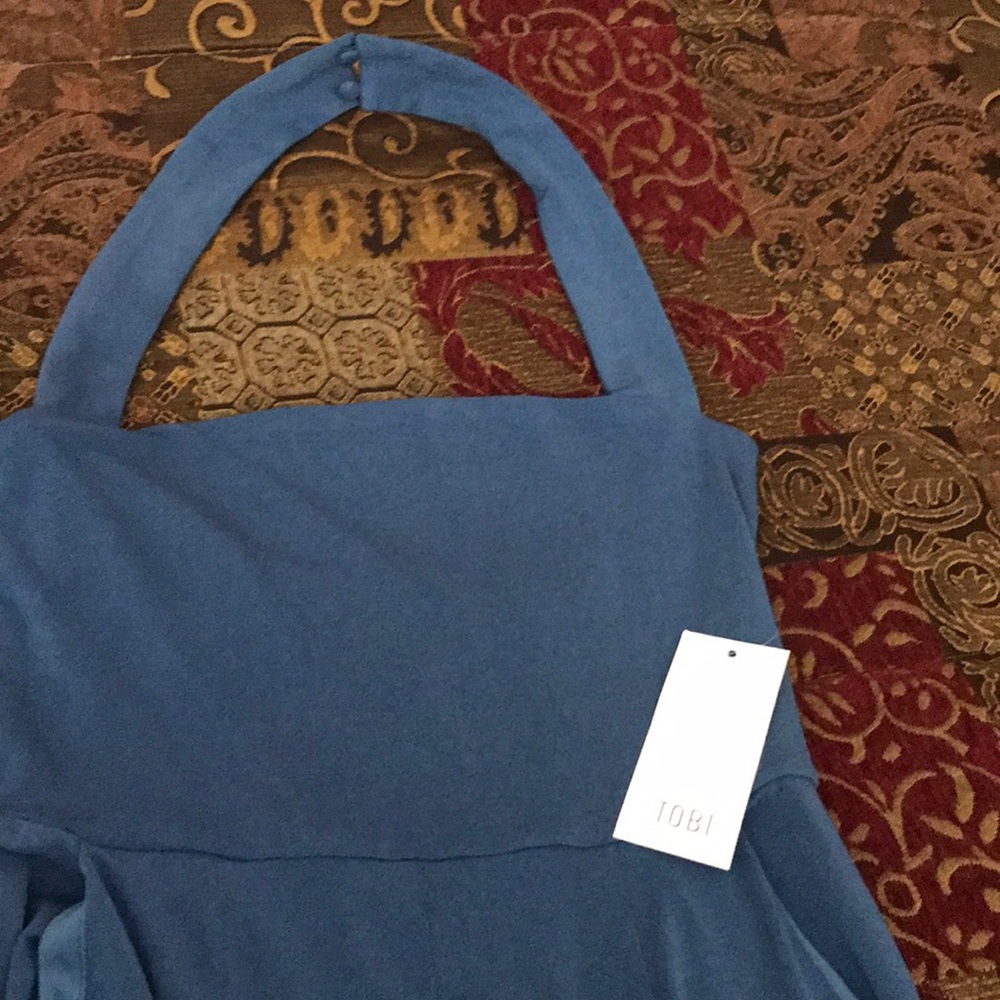 Blue halter jumpsuit!